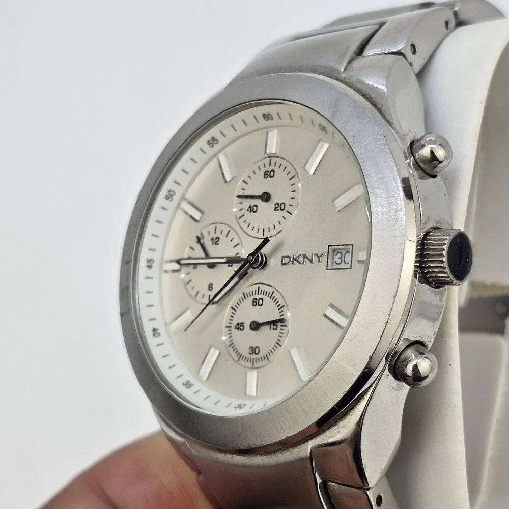 DKNY Men's Watch 38MM Gray Dial Date Gray Bracelet‎ Band 6
